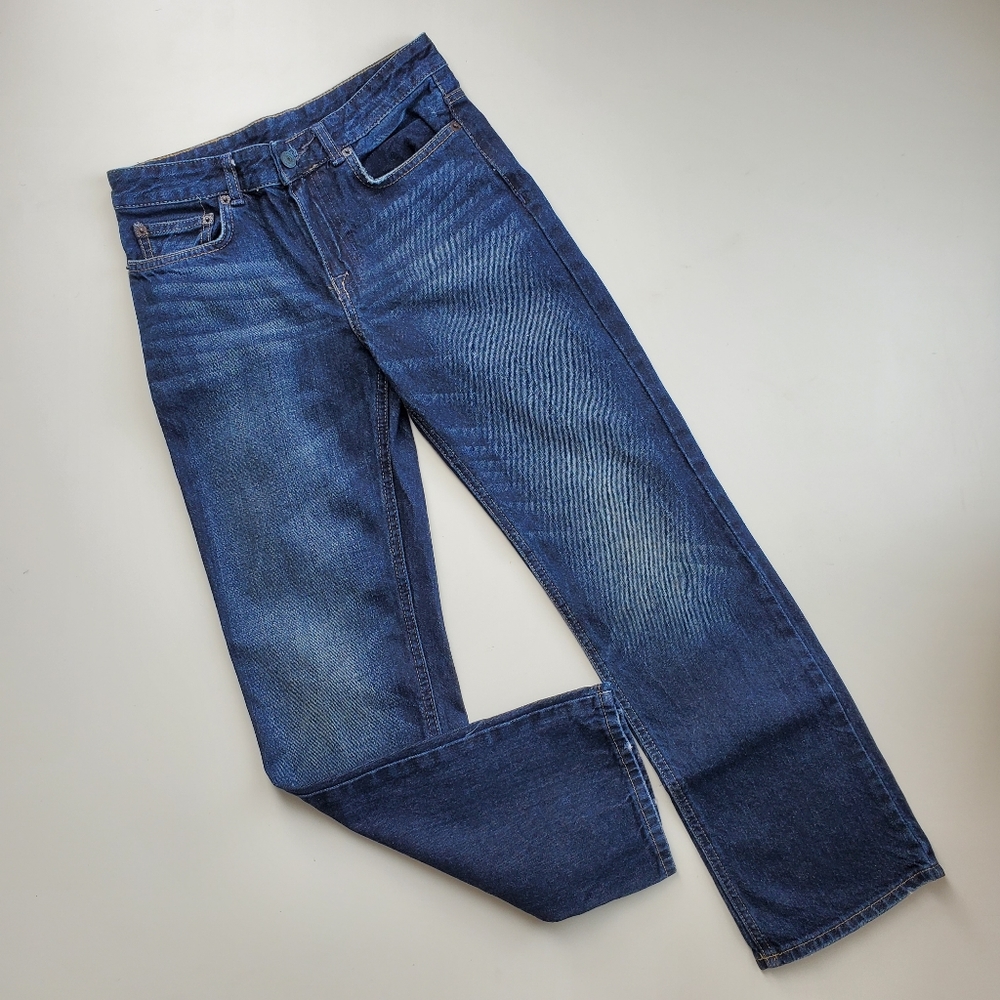 Chaps Ralph Lauren Boys straight leg 5 pocket medium to dark wash zip fly
